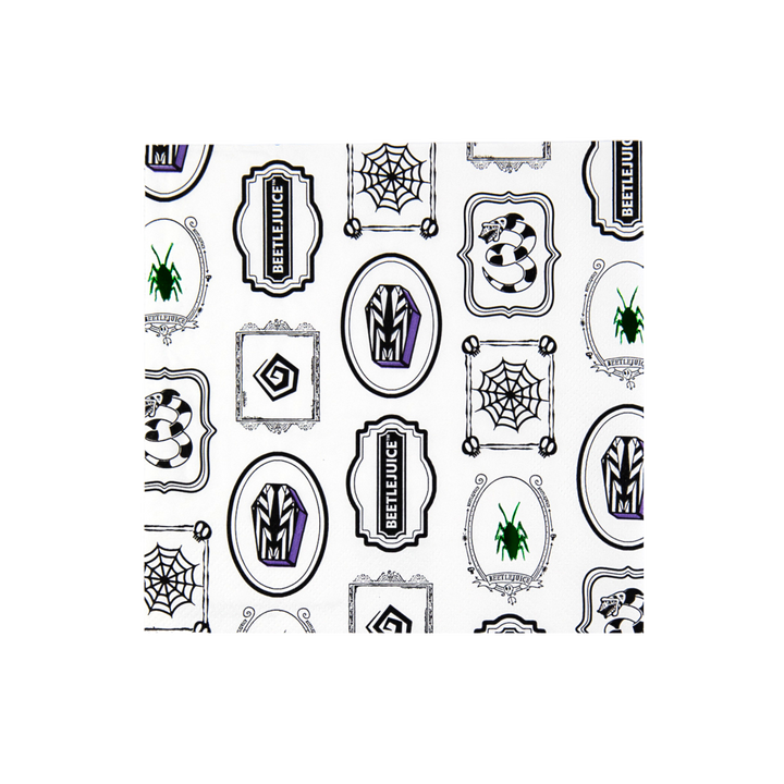 BEETLEJUICE X BONJOUR FETE LARGE NAPKINS Bonjour Fete Halloween Party Supplies Bonjour Fete - Party Supplies