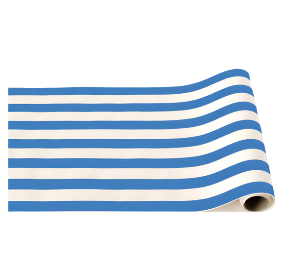 PALISADES BLUE SIGNATURE CABANA STRIPE TABLE RUNNER – Bonjour Fête