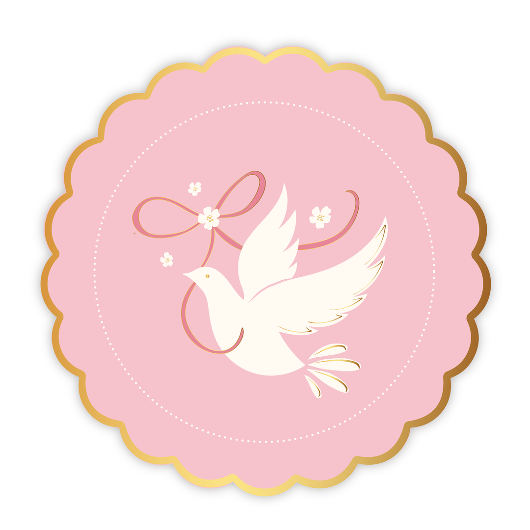 DOVE PETAL PINK SMALL PLATES Bonjour Fete Plates DOVE PETAL PINK SMALL PLATES Bonjour Fete - Party Supplies