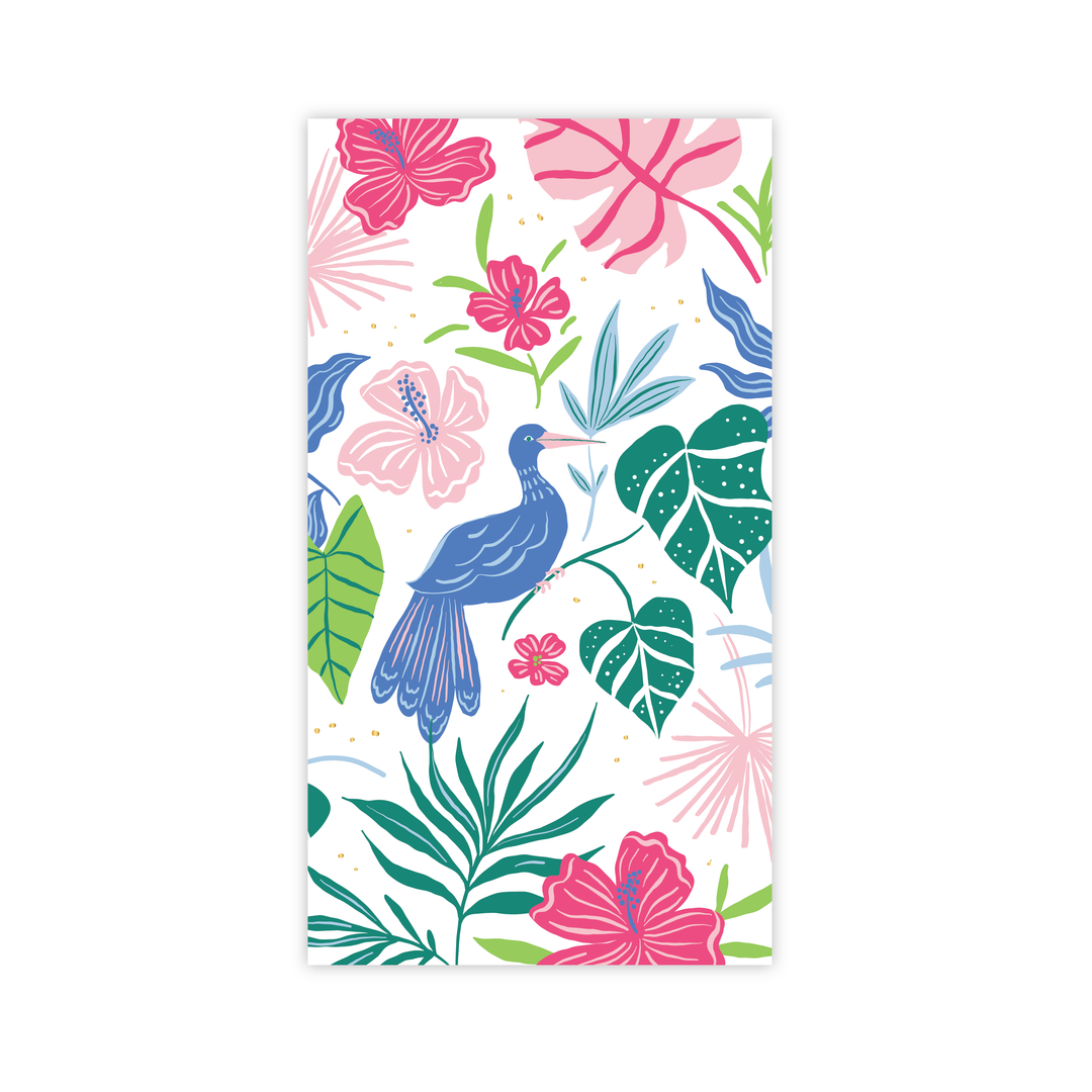 LUAU TROPICAL BIRD GUEST TOWELS Bonjour Fete Napkins LUAU TROPICAL BIRD GUEST TOWELS Bonjour Fete - Party Supplies