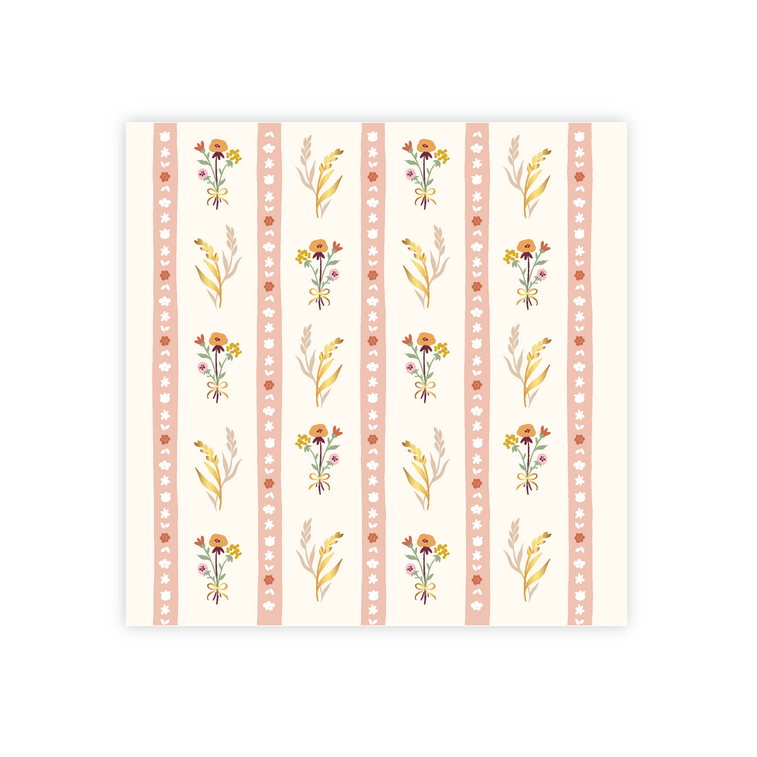 COZY FALL FLORALS LARGE NAPKINS Bonjour Fete Napkins COZY FALL FLORALS LARGE NAPKINS Bonjour Fete - Party Supplies