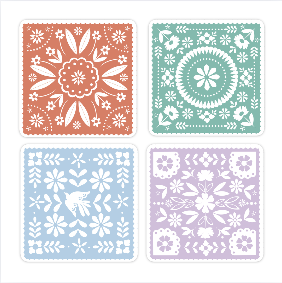 BRIGHT FIESTA LARGE PLATES Bonjour Fete Plates BRIGHT FIESTA LARGE PLATES Bonjour Fete - Party Supplies