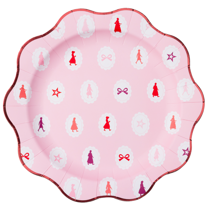 AMERICAN GIRL®  X BONJOUR FETE PINK ICONS LARGE PLATES Bonjour Fete Plates AMERICAN GIRL®  X BONJOUR FETE PINK ICONS LARGE PLATES Bonjour Fete - Party Supplies