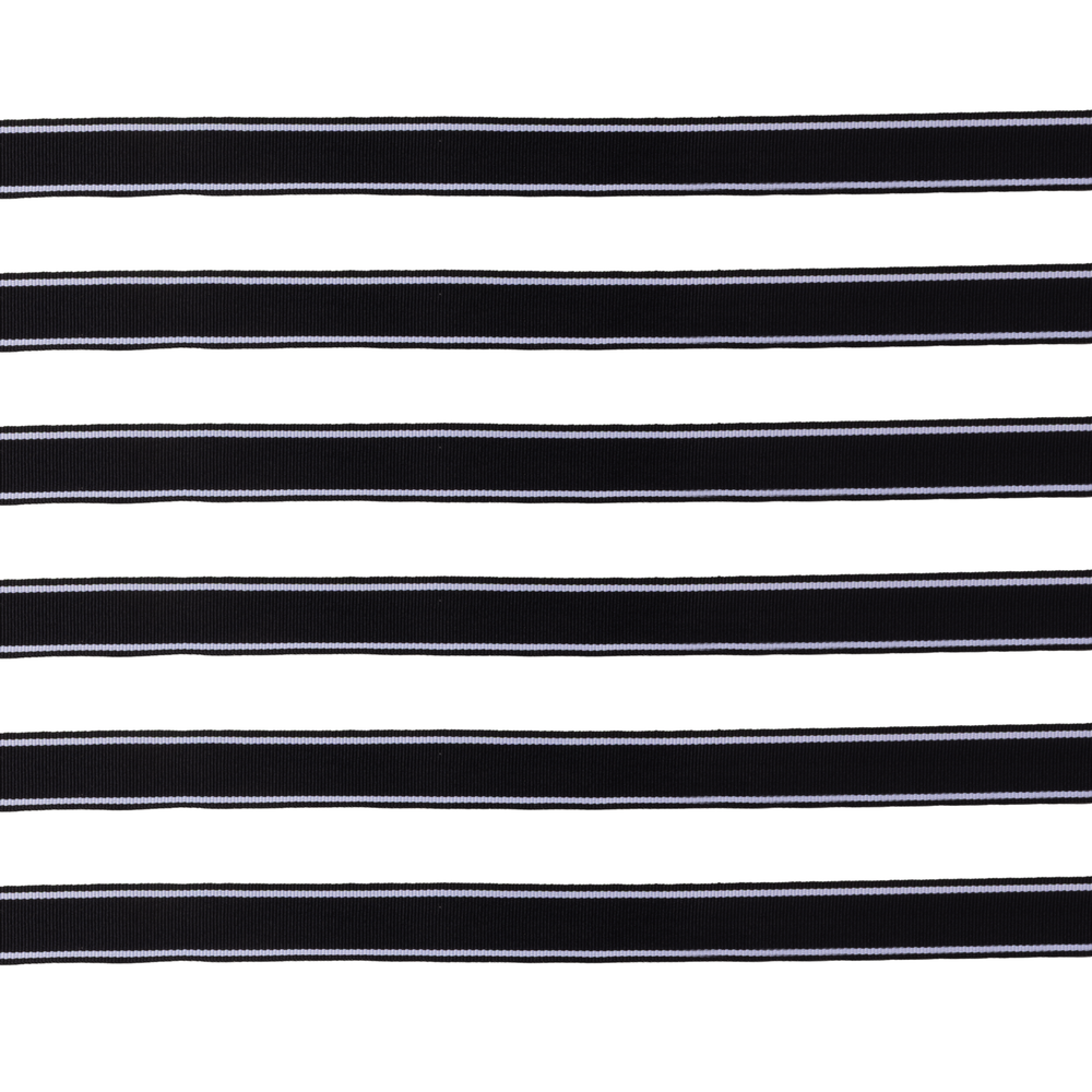 Black and White Double Sided Grosgrain Ribbon- Bonjour Fete Party Supplies