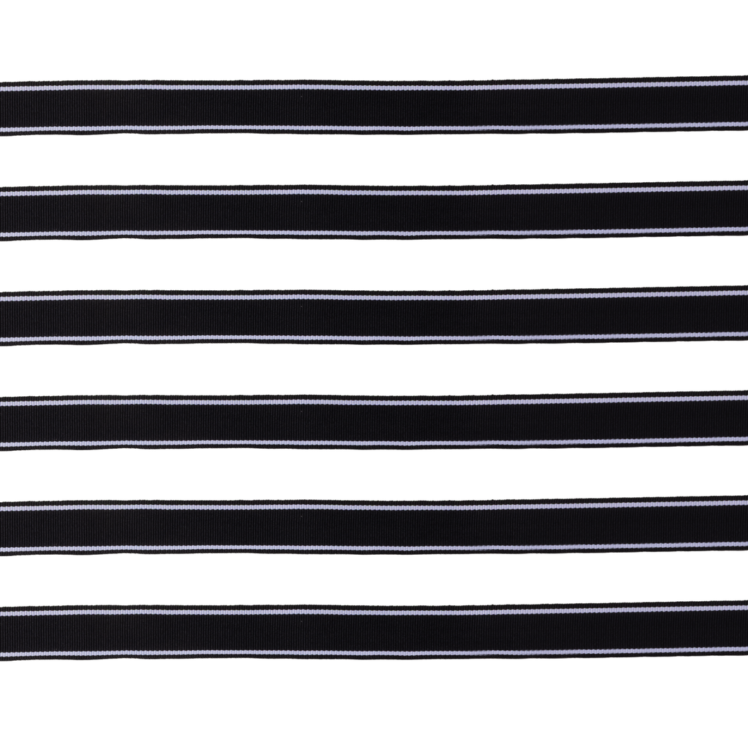 Black and White Double Sided Grosgrain Ribbon- Bonjour Fete Party Supplies