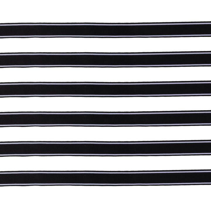 Black and White Double Sided Grosgrain Ribbon- Bonjour Fete Party Supplies