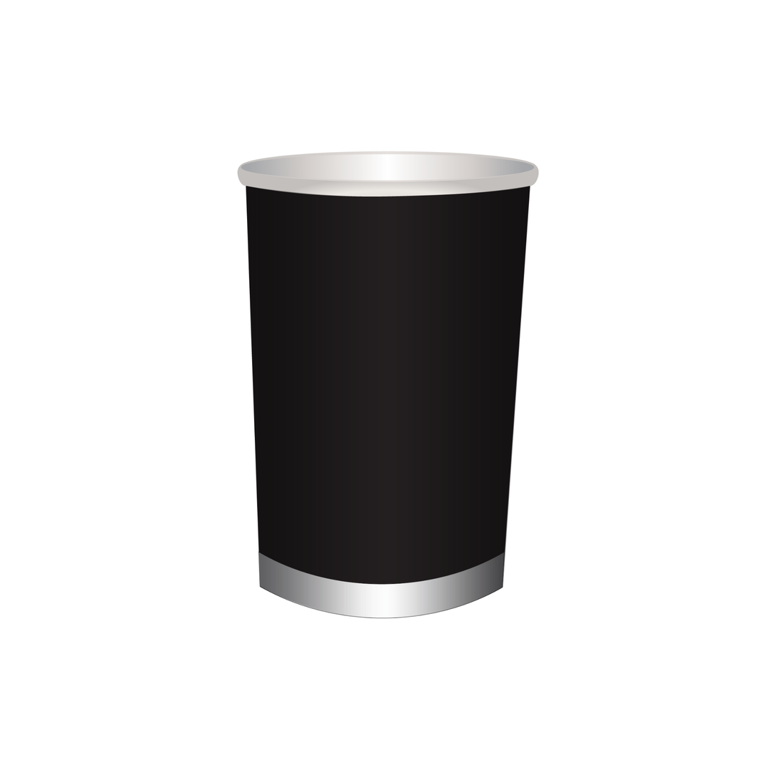 BLACK NOIR SIGNATURE CUPS Bonjour Fete NAPKINS Bonjour Fete - Party Supplies