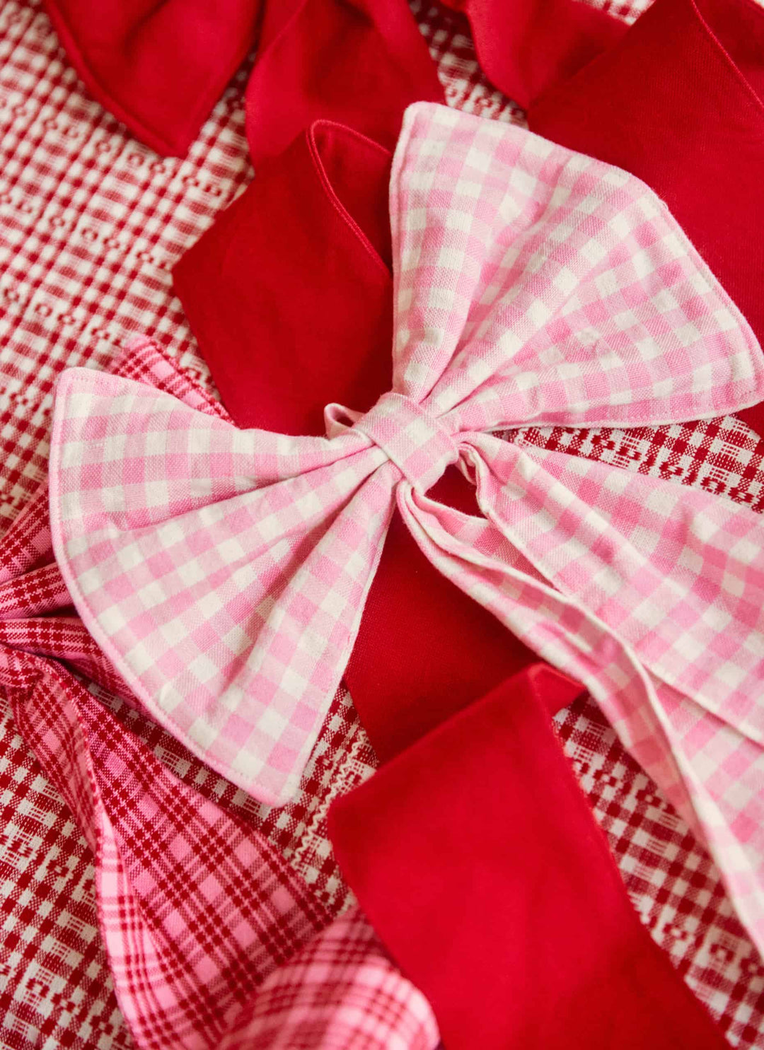 MINI GINGHAM -  Peony Fabric Bow Heather Taylor Home simple MINI GINGHAM -  Peony Fabric Bow Bonjour Fete - Party Supplies