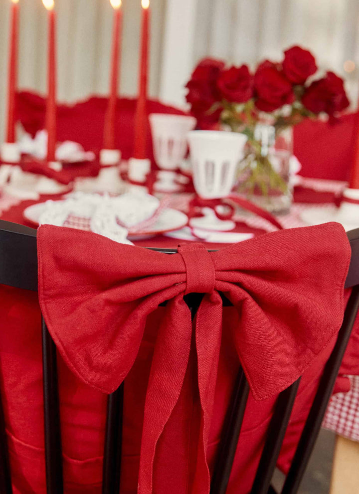SOLID - Red Fabric Bow Heather Taylor Home simple SOLID - Red Fabric Bow Bonjour Fete - Party Supplies