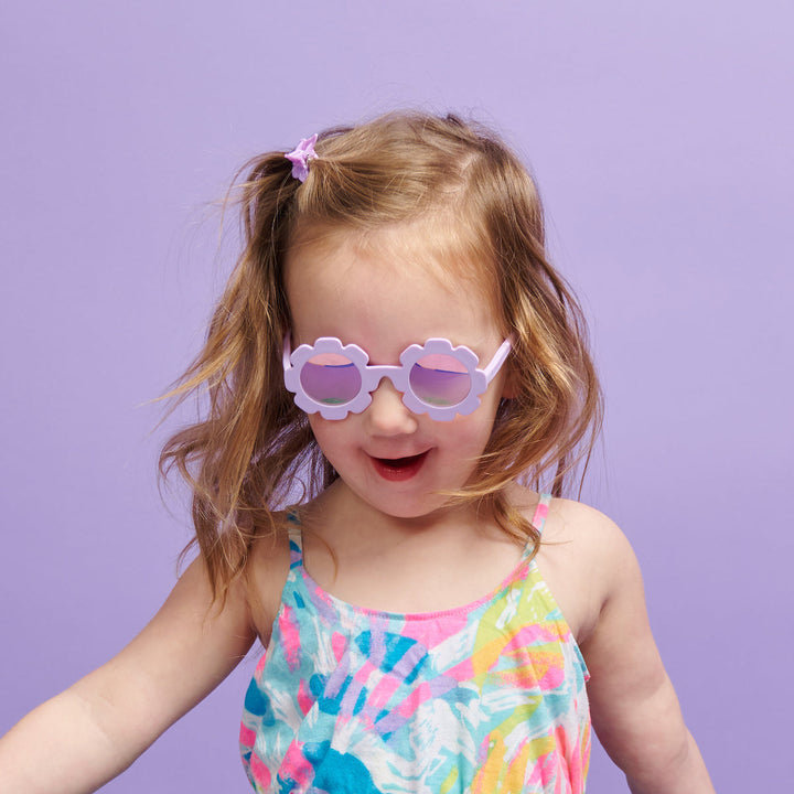 Irresistible Iris Flower I Polarized Lavender Mirrored Lenses Babiators Sunglasses Sunglasses Irresistible Iris Flower I Polarized Lavender Mirrored Lenses Bonjour Fete - Party Supplies