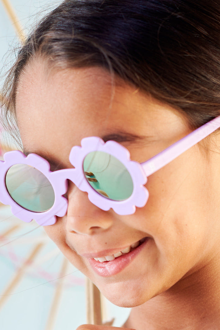 Irresistible Iris Flower I Polarized Lavender Mirrored Lenses Babiators Sunglasses Sunglasses Irresistible Iris Flower I Polarized Lavender Mirrored Lenses Bonjour Fete - Party Supplies