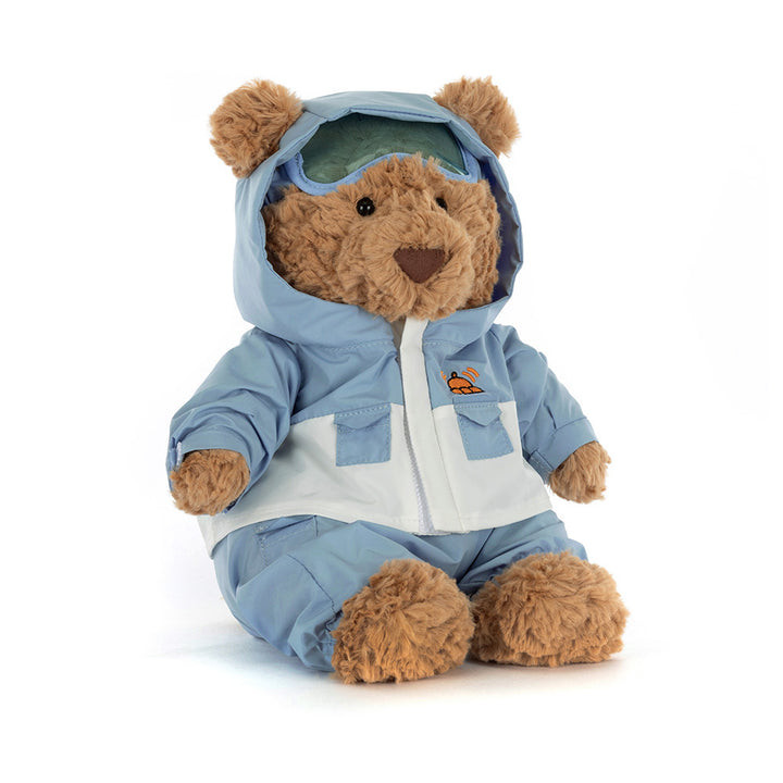 BARTHOLOMEW BEAR WITH BLUE SNOWSUIT BY JELLYCAT Jellycat BARTHOLOMEW BEAR WITH BLUE SNOWSUIT BY JELLYCAT Bonjour Fete - Party Supplies