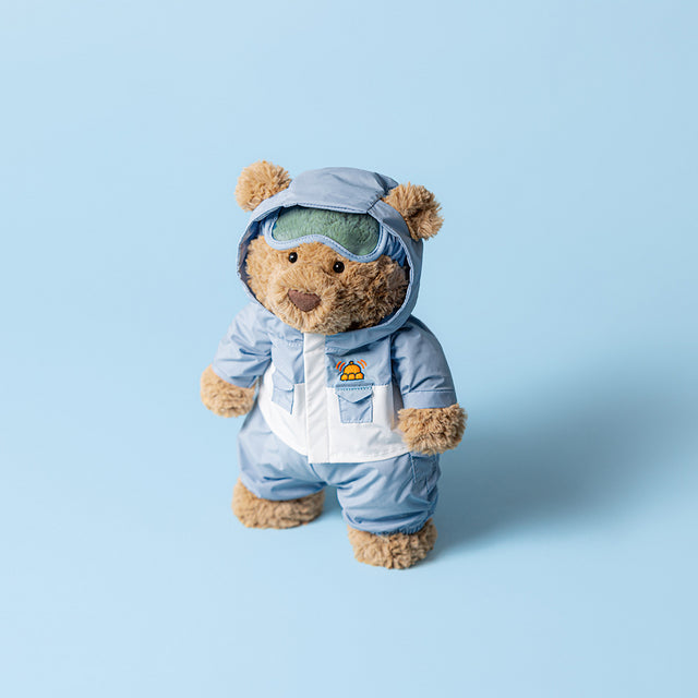 BARTHOLOMEW BEAR WITH BLUE SNOWSUIT BY JELLYCAT Jellycat BARTHOLOMEW BEAR WITH BLUE SNOWSUIT BY JELLYCAT Bonjour Fete - Party Supplies