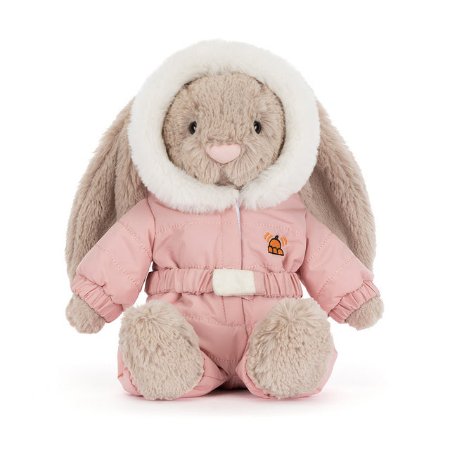 BASHFUL BUNNY WITH PINK SNOWSUIT BY JELLYCAT Jellycat BASHFUL BUNNY WITH PINK SNOWSUIT BY JELLYCAT Bonjour Fete - Party Supplies
