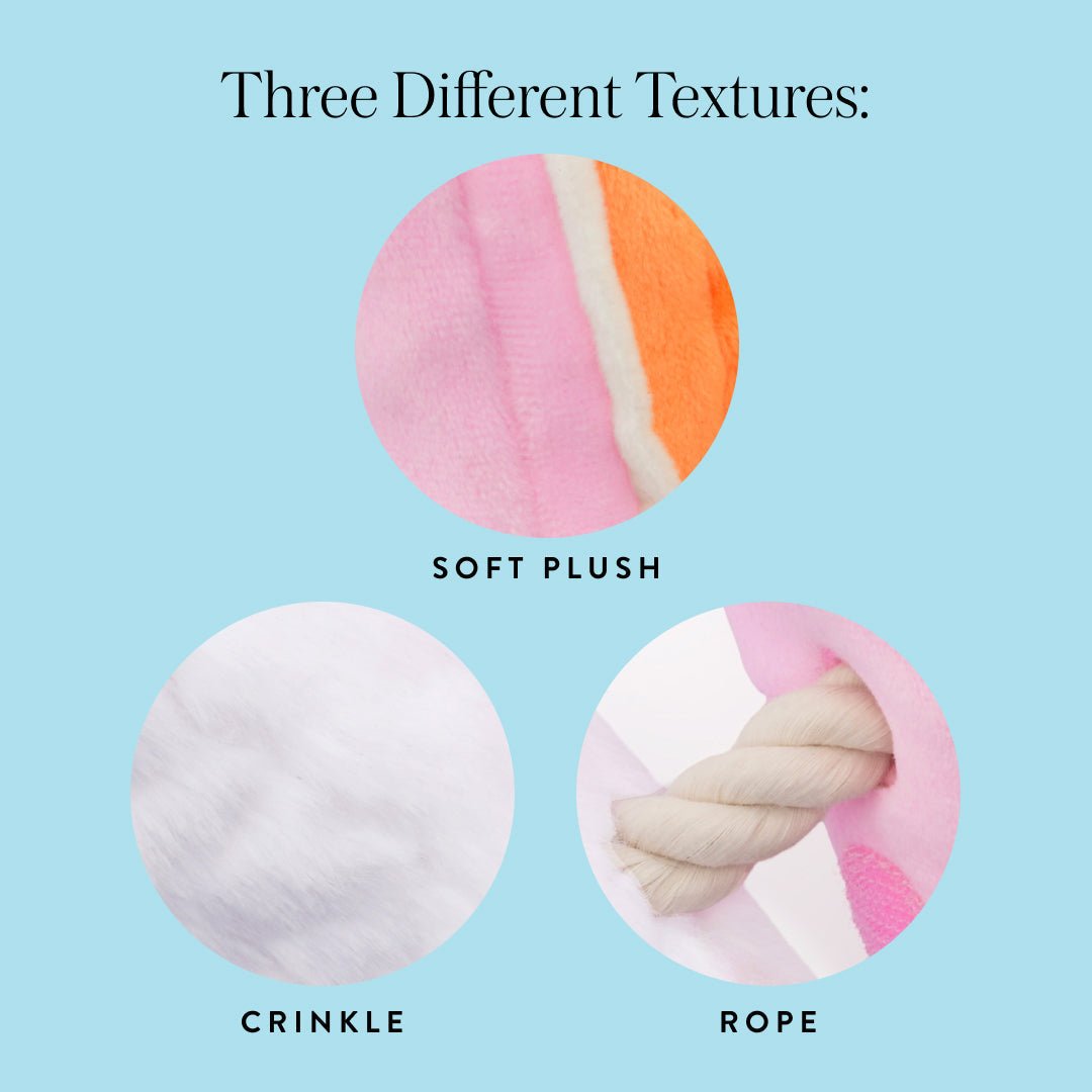 Second feature callout for the birthday cake snuffle toy