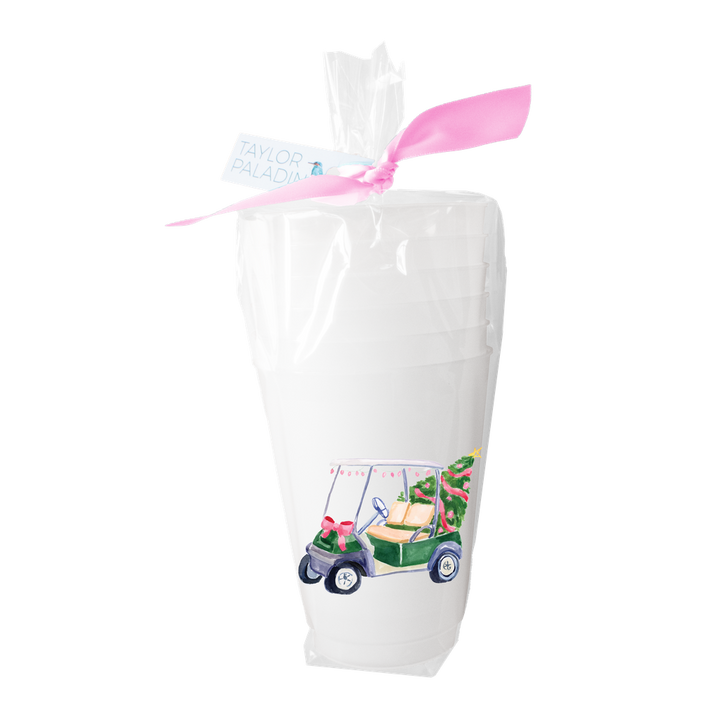 Holiday Golf Cart Frosted Cup - Bonjour Fête 