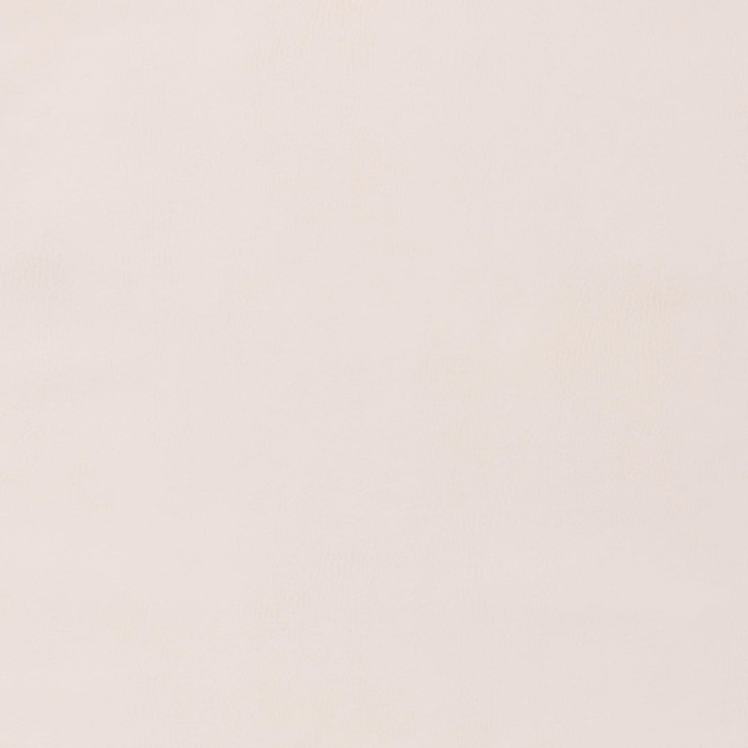 Cream blush padded baby play mat, close-up of the soft vegan leather swatch.