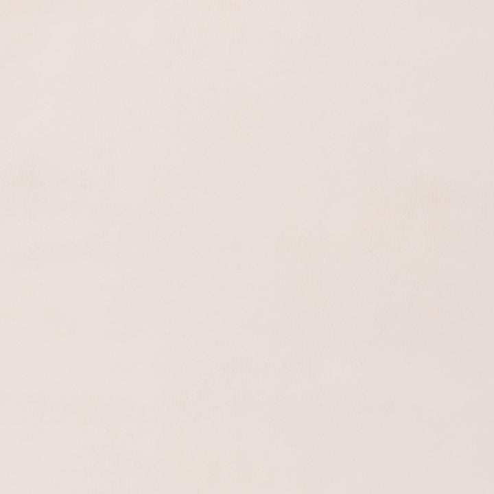 Cream blush padded baby play mat, close-up of the soft vegan leather swatch.