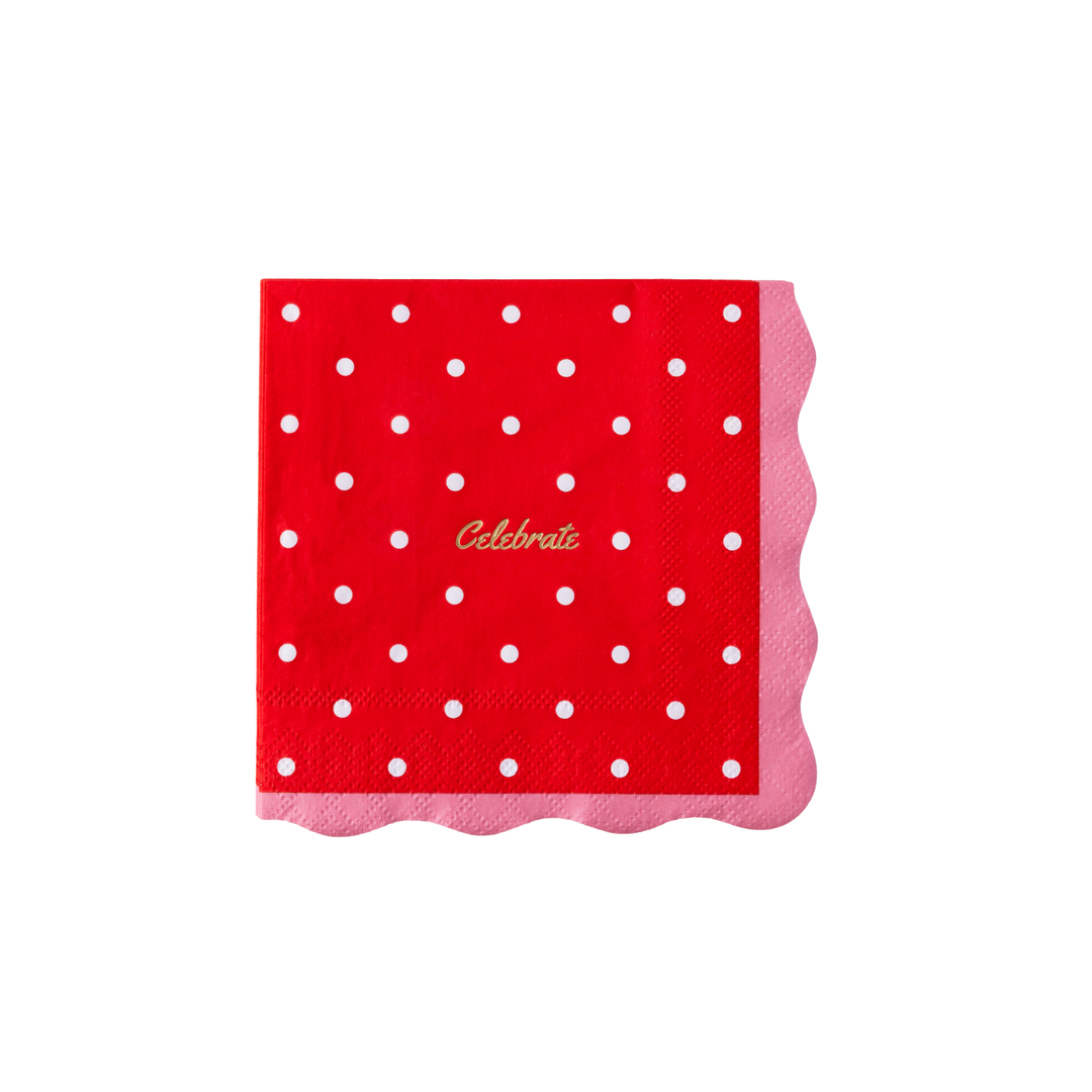 BETTY CROCKER™ X BONJOUR FETE CELEBRATE COCKTAIL NAPKINS Bonjour Fete Napkins BETTY CROCKER™ X BONJOUR FETE CELEBRATE COCKTAIL NAPKINS Bonjour Fete - Party Supplies