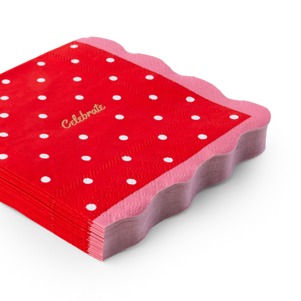 BETTY CROCKER™ X BONJOUR FETE CELEBRATE COCKTAIL NAPKINS Bonjour Fete Napkins BETTY CROCKER™ X BONJOUR FETE CELEBRATE COCKTAIL NAPKINS Bonjour Fete - Party Supplies