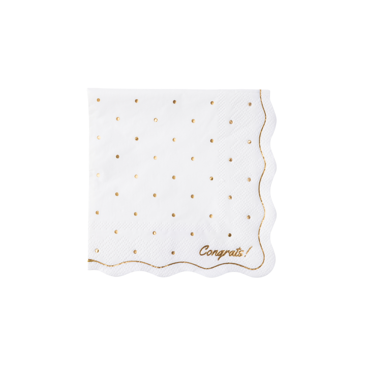 BETTY CROCKER™ x BONJOUR FETE CONGRATULATIONS COCKTAIL NAPKINS Bonjour Fete Napkins BETTY CROCKER™ x BONJOUR FETE CONGRATULATIONS COCKTAIL NAPKINS Bonjour Fete - Party Supplies