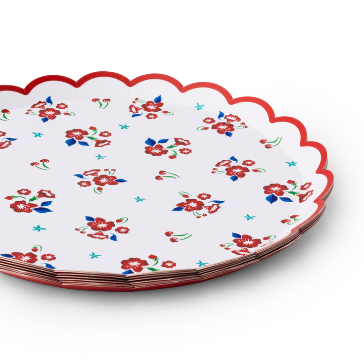 BETTY CROCKER™ X BONJOUR FETE VINTAGE FLORAL DESSERT PLATES Bonjour Fete Plates BETTY CROCKER™ X BONJOUR FETE VINTAGE FLORAL DESSERT PLATES Bonjour Fete - Party Supplies
