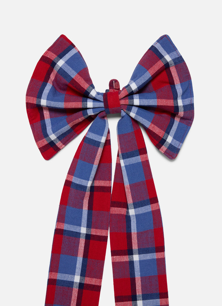 BETTY PLAID Red Fabric Bow - Bonjour Fête 