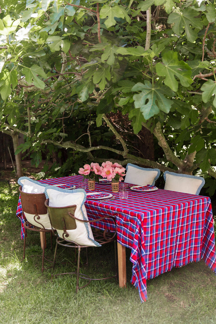 BETTY PLAID Red Tablecloth - Bonjour Fête 