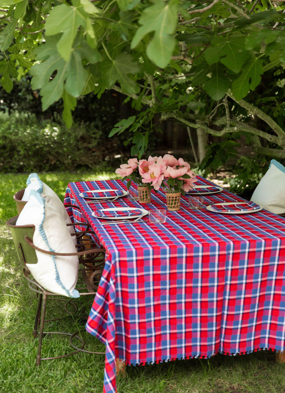 BETTY PLAID Red Tablecloth - Bonjour Fête 