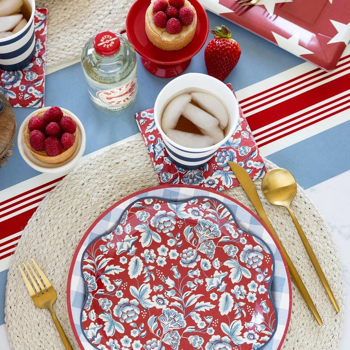 HAMPTONS STRIPED PAPER TABLE RUNNER My Mind’s Eye 4th of July Bonjour Fete - Party Supplies