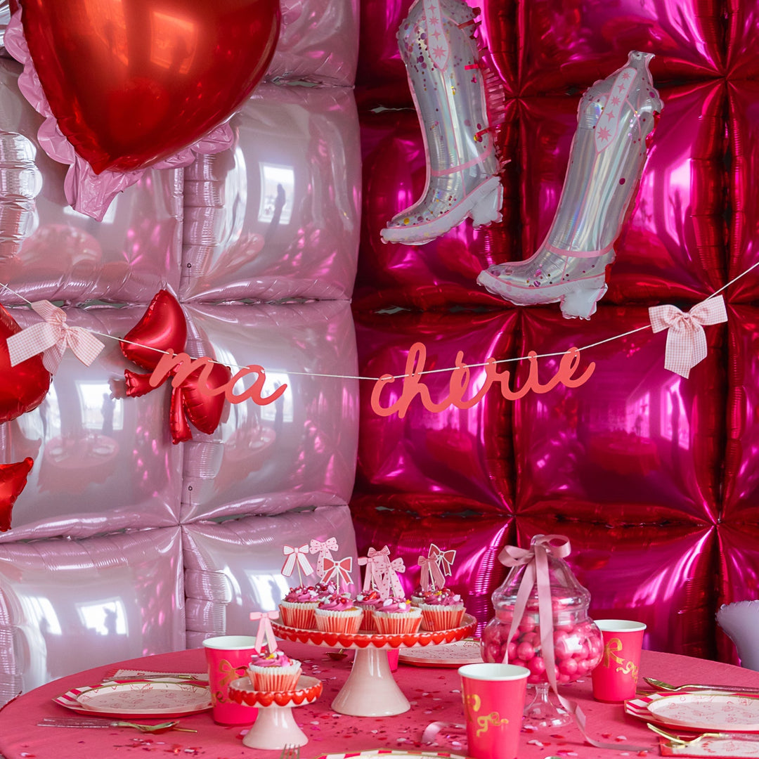 MA CHERIE BANNER SET My Mind’s Eye Valentine's Day Decor MA CHERIE BANNER SET Bonjour Fete - Party Supplies