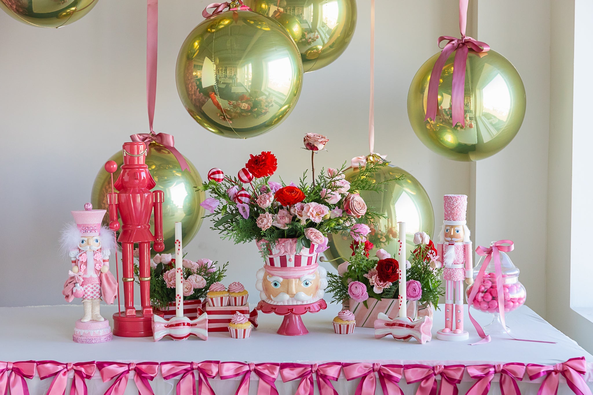 pink nutcracker christmas decorations and nutcracker party ideas