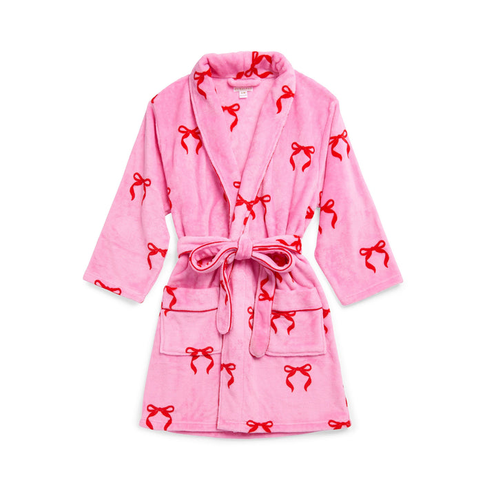 Shiraleah Bow Robe, Pink Shiraleah Retail Robes & Spa Wraps Shiraleah Bow Robe, Pink Bonjour Fete - Party Supplies