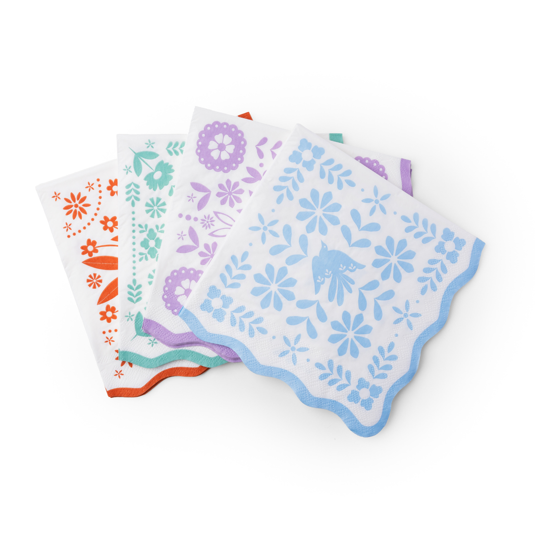 BRIGHT FIESTA LARGE NAPKINS Bonjour Fete Napkins BRIGHT FIESTA LARGE NAPKINS Bonjour Fete - Party Supplies