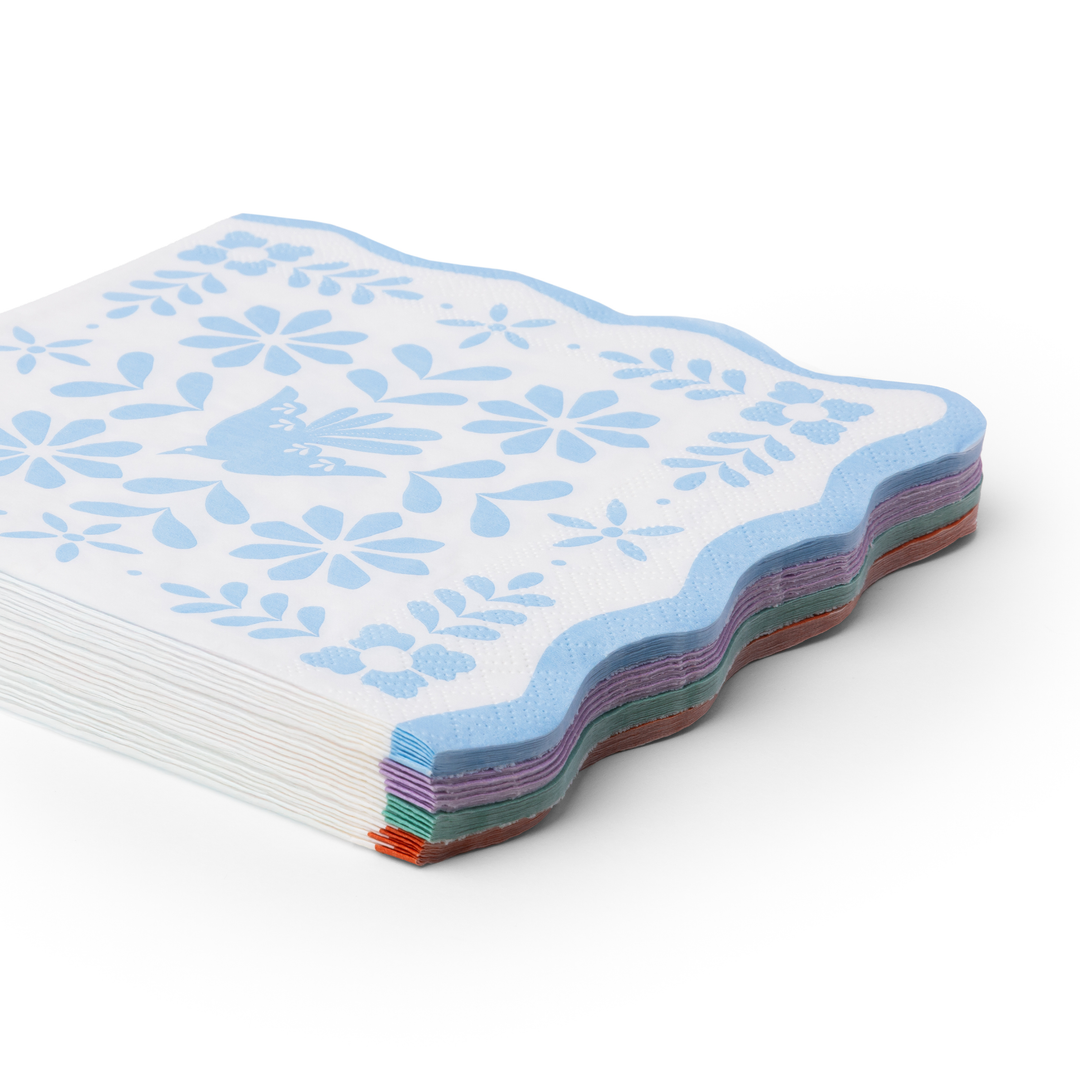 BRIGHT FIESTA LARGE NAPKINS Bonjour Fete Napkins BRIGHT FIESTA LARGE NAPKINS Bonjour Fete - Party Supplies