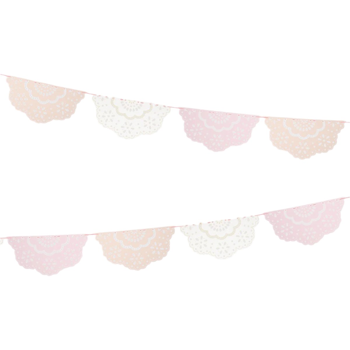 Meri Meri Broderie Anglaise Lace Pennant Garland - Thumbnail 3