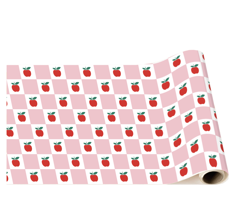 APPLE & PINK CHECKER TABLE RUNNER Bonjour Fête Table Covers & Placemats APPLE & PINK CHECKER TABLE RUNNER Bonjour Fete - Party Supplies