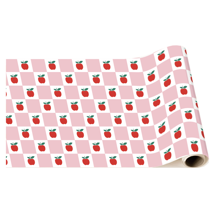 APPLE & PINK CHECKER TABLE RUNNER Bonjour Fête Table Covers & Placemats APPLE & PINK CHECKER TABLE RUNNER Bonjour Fete - Party Supplies