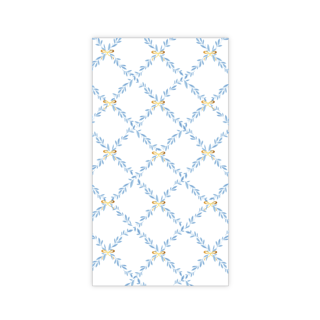 SKY BLUE TRELLIS GUEST TOWELS Bonjour Fete Napkins SKY BLUE TRELLIS GUEST TOWELS Bonjour Fete - Party Supplies