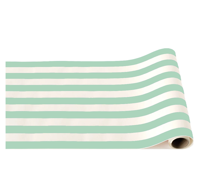 FRESH MINT SIGNATURE CABANA STRIPE TABLE RUNNER Bonjour Fête Table Covers & Placemats FRESH MINT SIGNATURE CABANA STRIPE TABLE RUNNER Bonjour Fete - Party Supplies