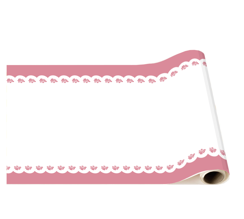 PETAL PINK LACY FLORAL TABLE RUNNER Bonjour Fête Table Covers & Placemats PETAL PINK LACY FLORAL TABLE RUNNER Bonjour Fete - Party Supplies