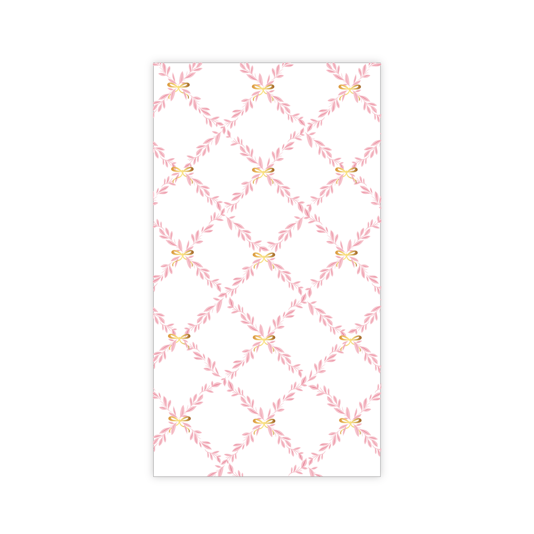 PINK TRELLIS GUEST TOWELS Bonjour Fete Napkins PINK TRELLIS GUEST TOWELS Bonjour Fete - Party Supplies