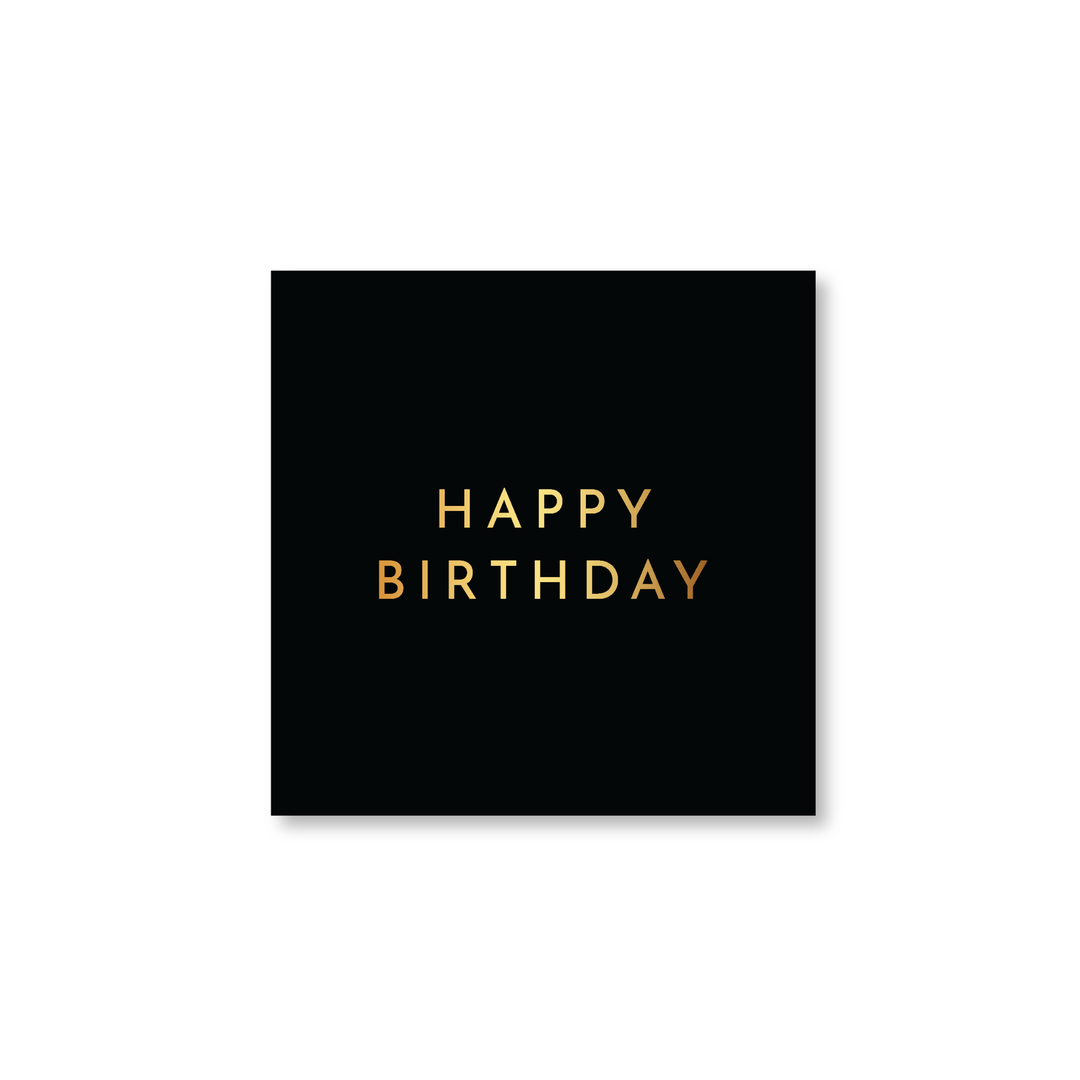 BLACK NOIR HAPPY BIRTHDAY COCKTAIL NAPKINS Bonjour Fete Napkins BLACK NOIR HAPPY BIRTHDAY COCKTAIL NAPKINS Bonjour Fete - Party Supplies