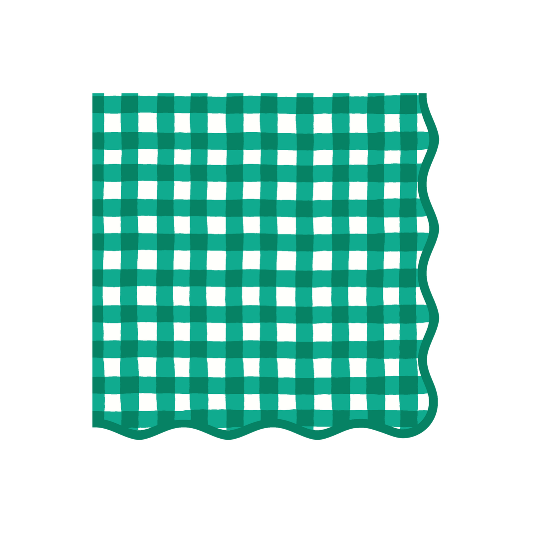 ELEGANT EMERALD GREEN GINGHAM DINNER NAPKINS Bonjour Fete Napkins ELEGANT EMERALD GREEN GINGHAM DINNER NAPKINS Bonjour Fete - Party Supplies