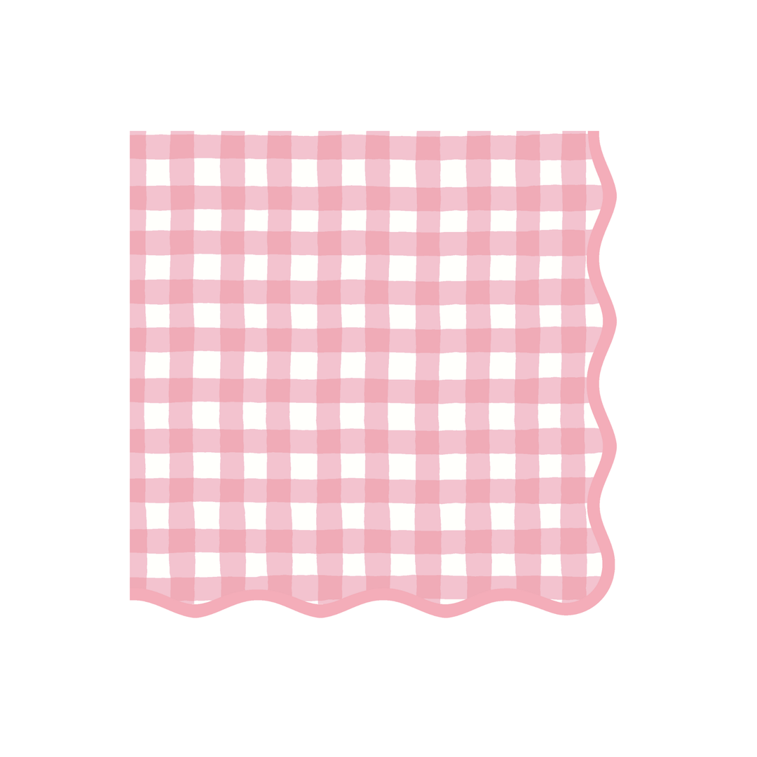 ELEGANT PETAL PINK GINGHAM DINNER NAPKINS Bonjour Fete Napkins ELEGANT PETAL PINK GINGHAM DINNER NAPKINS Bonjour Fete - Party Supplies