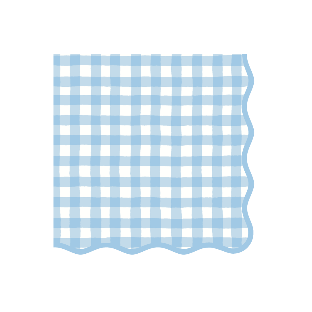 ELEGANT SKY BLUE GINGHAM DINNER NAPKINS Bonjour Fete Napkins ELEGANT SKY BLUE GINGHAM DINNER NAPKINS Bonjour Fete - Party Supplies