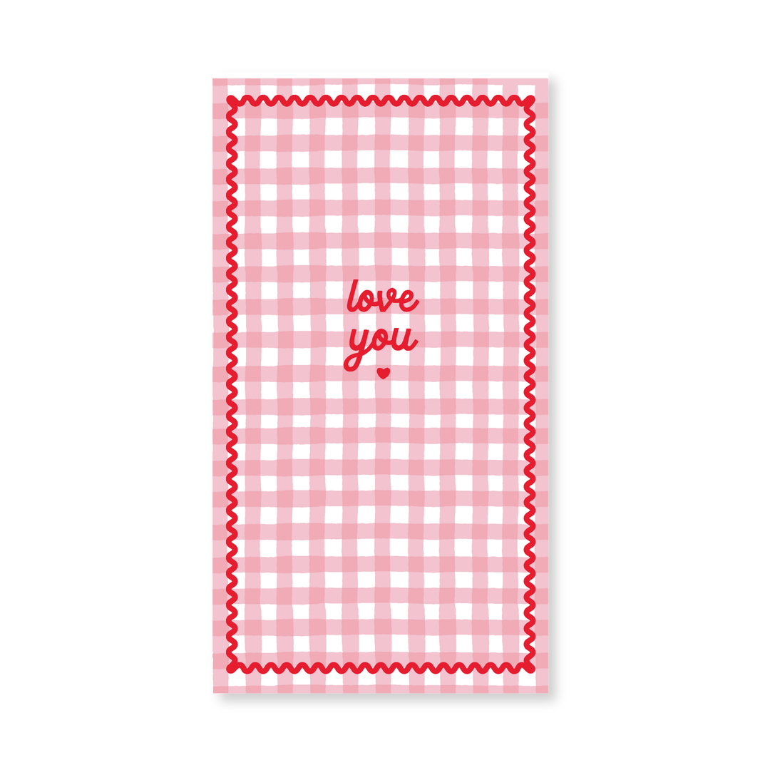 GINGHAM VALENTINE'S DAY GUEST TOWELS Bonjour Fete Garlands & Banners GINGHAM VALENTINE'S DAY GUEST TOWELS Bonjour Fete - Party Supplies