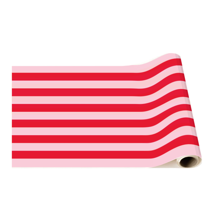 PINK & RED SIGNATURE CABANA STRIPE TABLE RUNNER Bonjour Fête Table Covers & Placemats PINK & RED SIGNATURE CABANA STRIPE TABLE RUNNER Bonjour Fete - Party Supplies