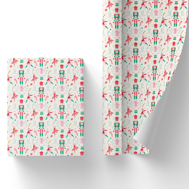 WHIMSICAL NUTCRACKER GIFT  WRAP Bonjour Fête Christmas Gift Wrap WHIMSICAL NUTCRACKER GIFT  WRAP Bonjour Fete - Party Supplies
