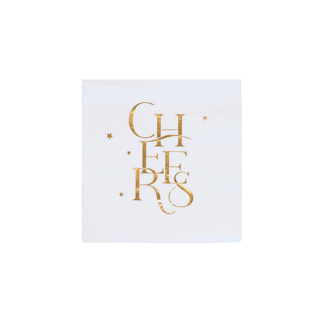 CHEERS COCKTAIL NAPKINS Bonjour Fete Napkins Bonjour Fete - Party Supplies